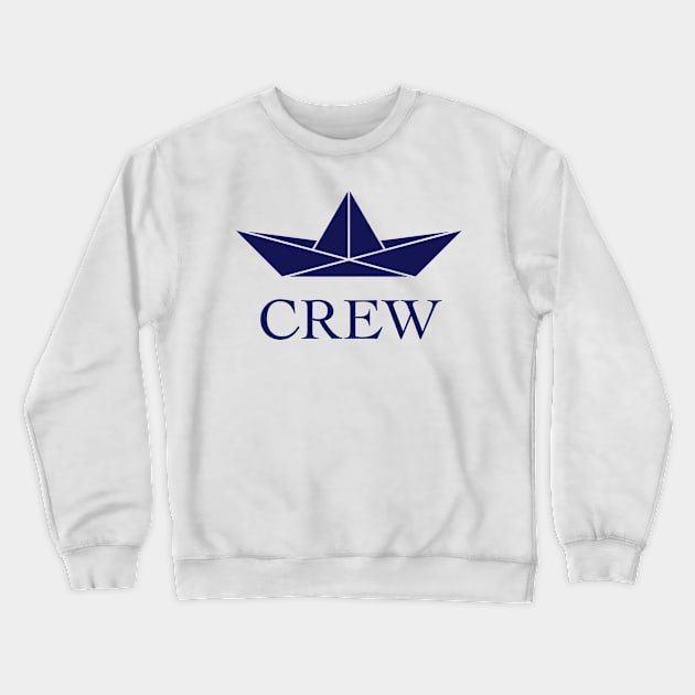 Crew (Crew Complement / Paper Boat / Paper Ship / Navy) Crewneck Sweatshirt by MrFaulbaum